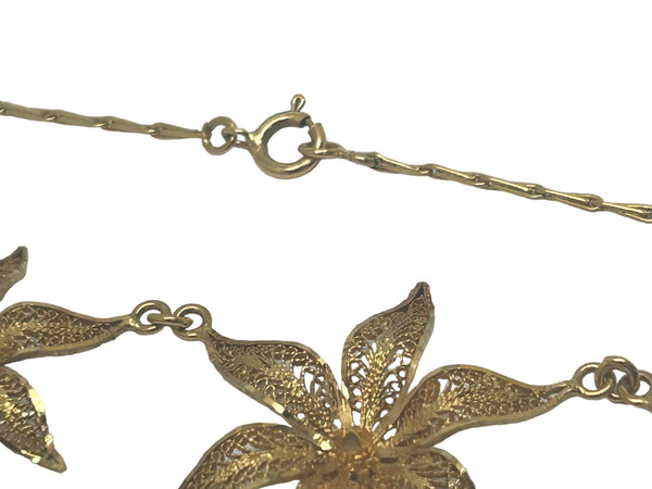 Collier Princesse maille Fantaisie en Or Jaune 18K