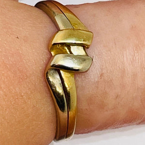 Bague entremêlée en or 18 carats, taille 55