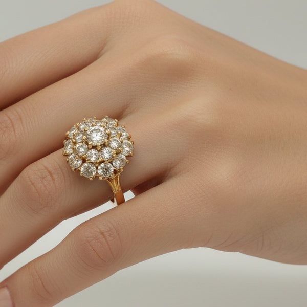 Bague en Or Jaune 18 K - Taille 55 - 4.16 G