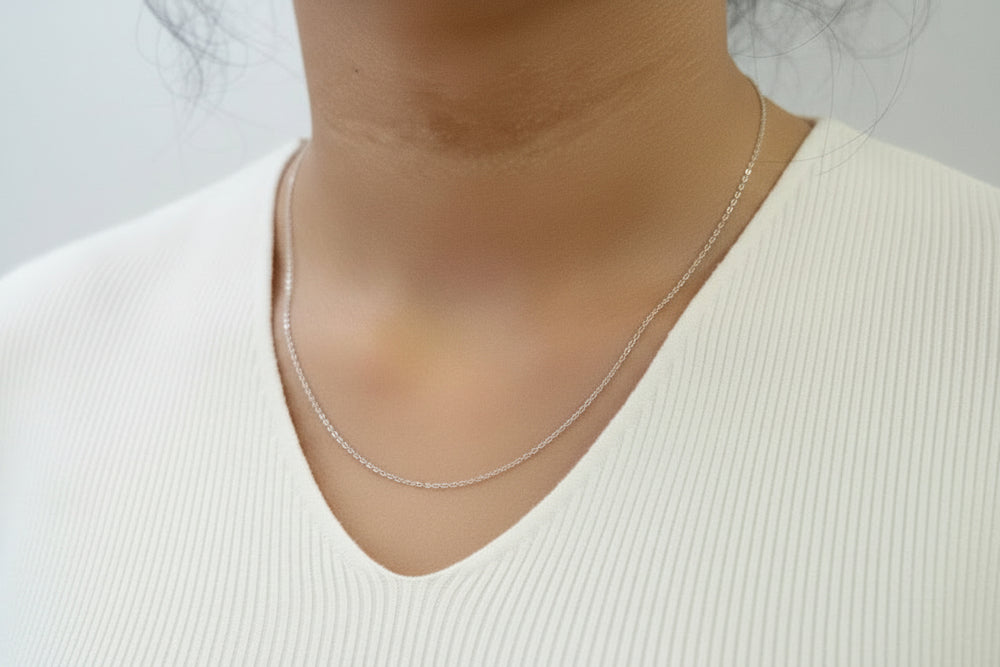 Collier Princesse Or Blanc 18k - 2.27 G - 44 Cm