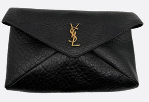 Saint Laurent - Pochette Cassandre en Cuir Noir