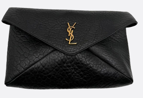 Saint Laurent - Pochette Cassandre en Cuir Noir