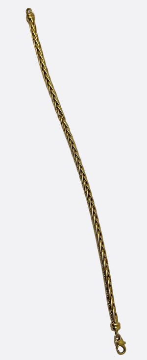 Bracelet Palmier Or Jaune 18K - 19cm - 7.39gr