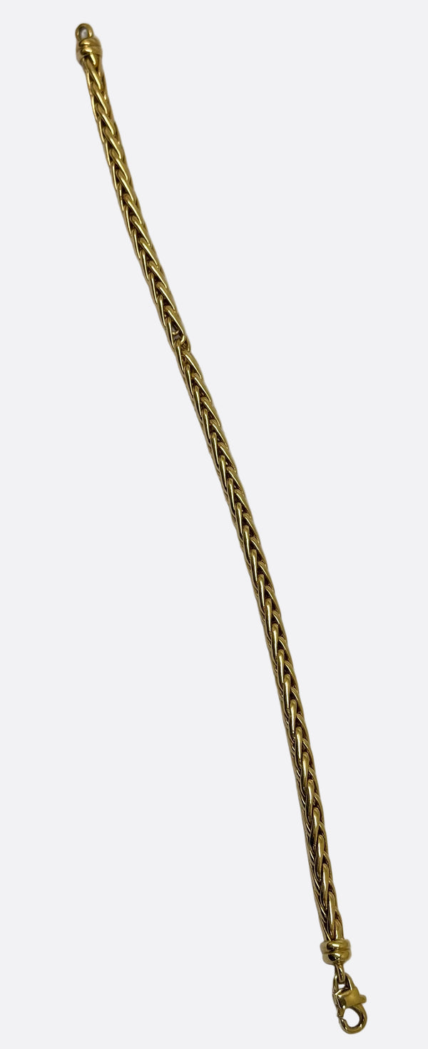 Bracelet Palmier Or Jaune 18K - 19cm - 7.39gr