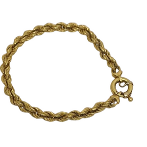 Bracelet Maillon Torsadé en Or Jaune 18K 10.16 Grs