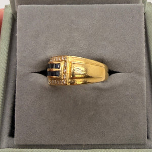 Sublime Bague Tank en Or Jaune 18K - Taille 50 - 7.5g