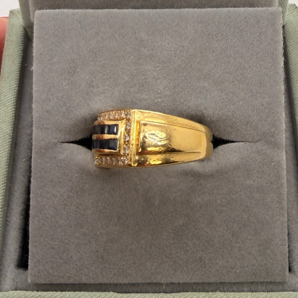 Sublime Bague Tank en Or Jaune 18K - Taille 50 - 7.5g