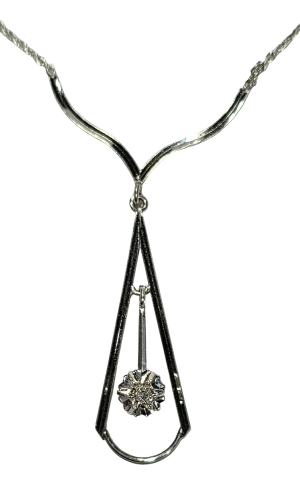 Collier Princesse Forçat Or Blanc 750/1000