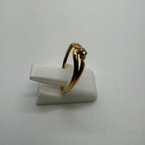 Bague en Or Jaune 18K - Taille: 52