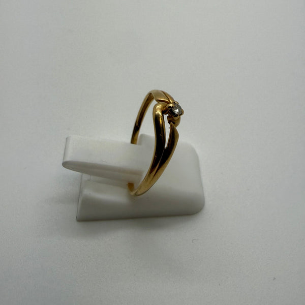 Bague en Or Jaune 18K - Taille: 52