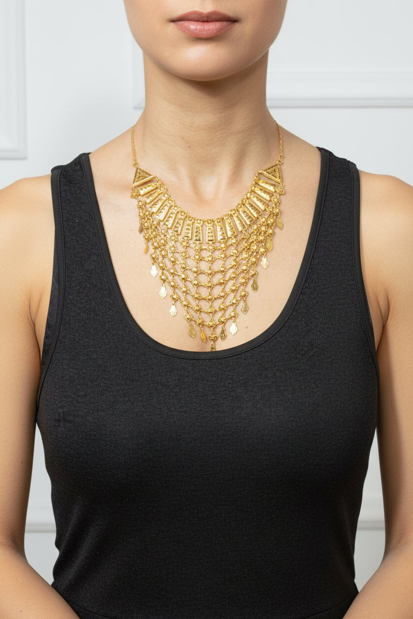 Collier Princesse Or Jaune Artisanal  21K