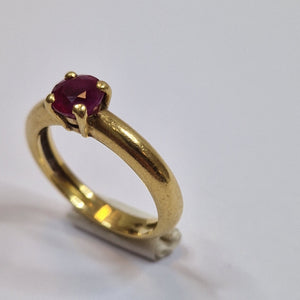 Bague Solitaire en  Or Jaune 18K Taille 54
