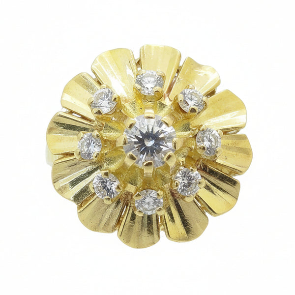 Bague Chou en Or Jaune 18k - 4.01 G