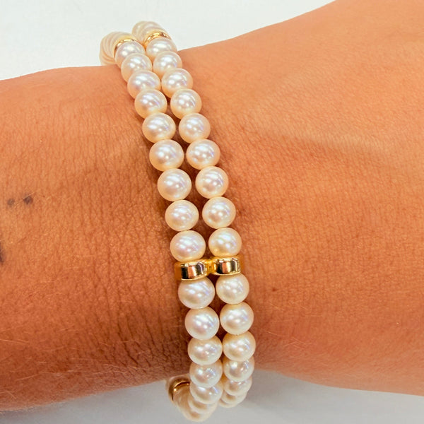 Bracelet Perles d'Eau Douce en or jaune 18 K