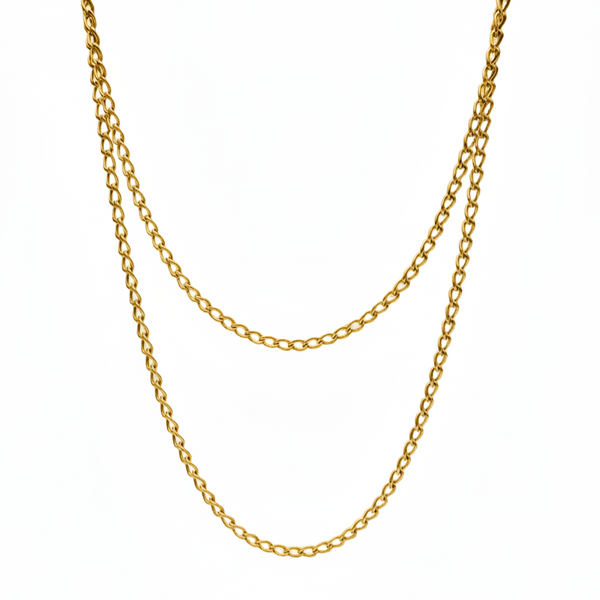 Collier Matinée Or Jaune 18 Carats Forçat