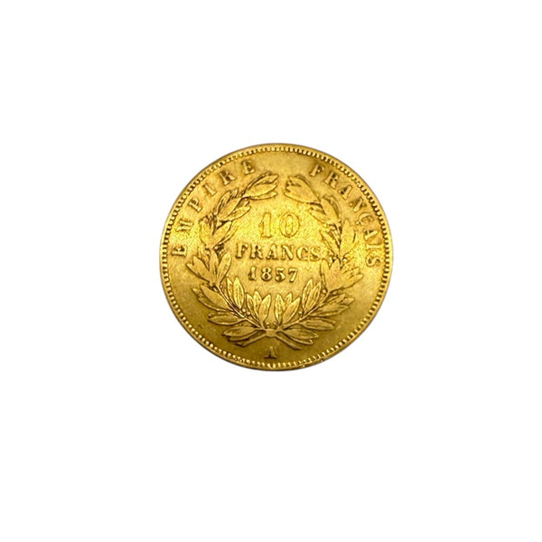 Une pièce de collection en or jaune 20 K Napoléon III 185