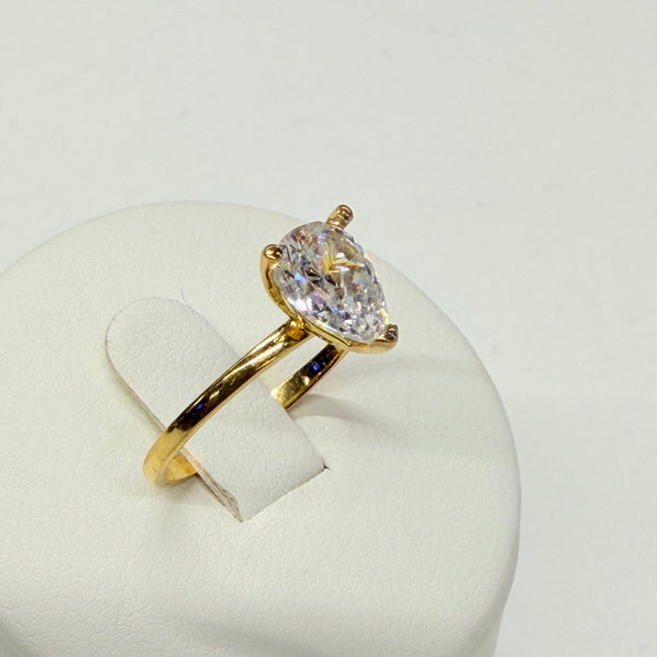 Bague en Or Jaune 18k - 1.96 G - Taille : 53