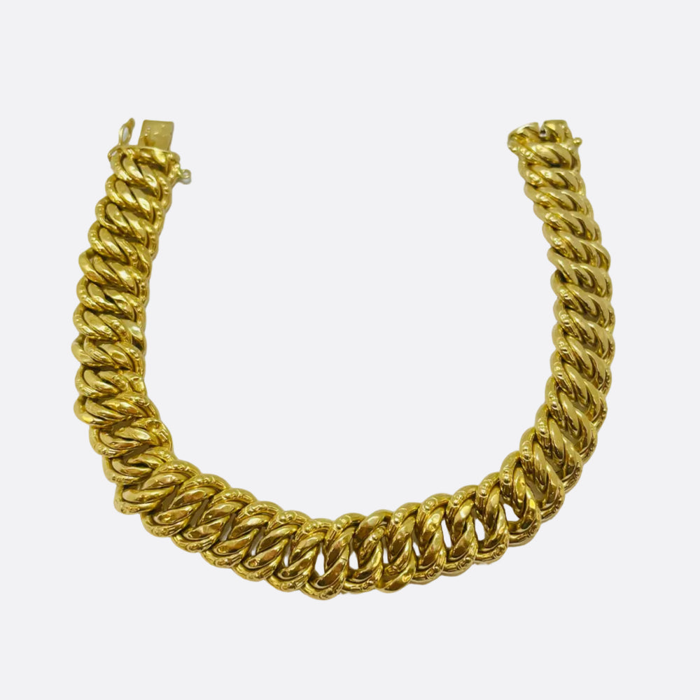 Bracelet Gourmette en Or Jaune 18k - 18.80 G