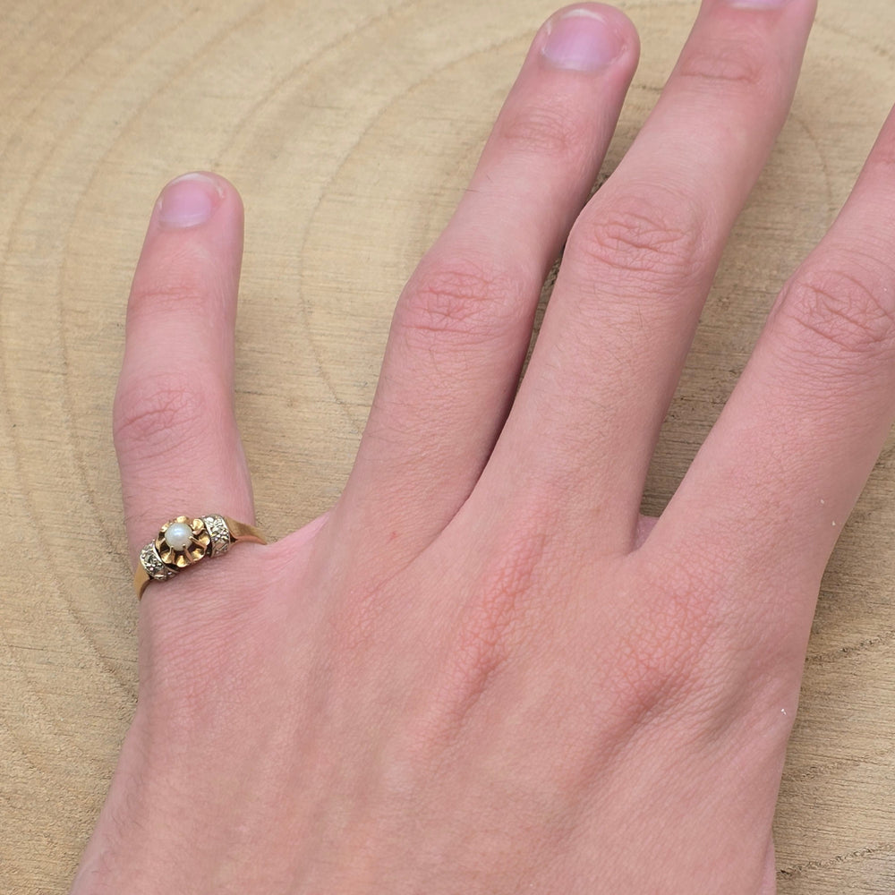 Solitaire en Or jaune 18K - T 52