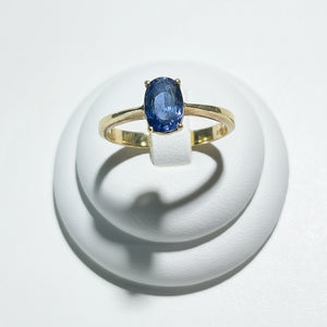 Bague Solitaire en Or jaune 18 K - Taille 56 - 3.15 G