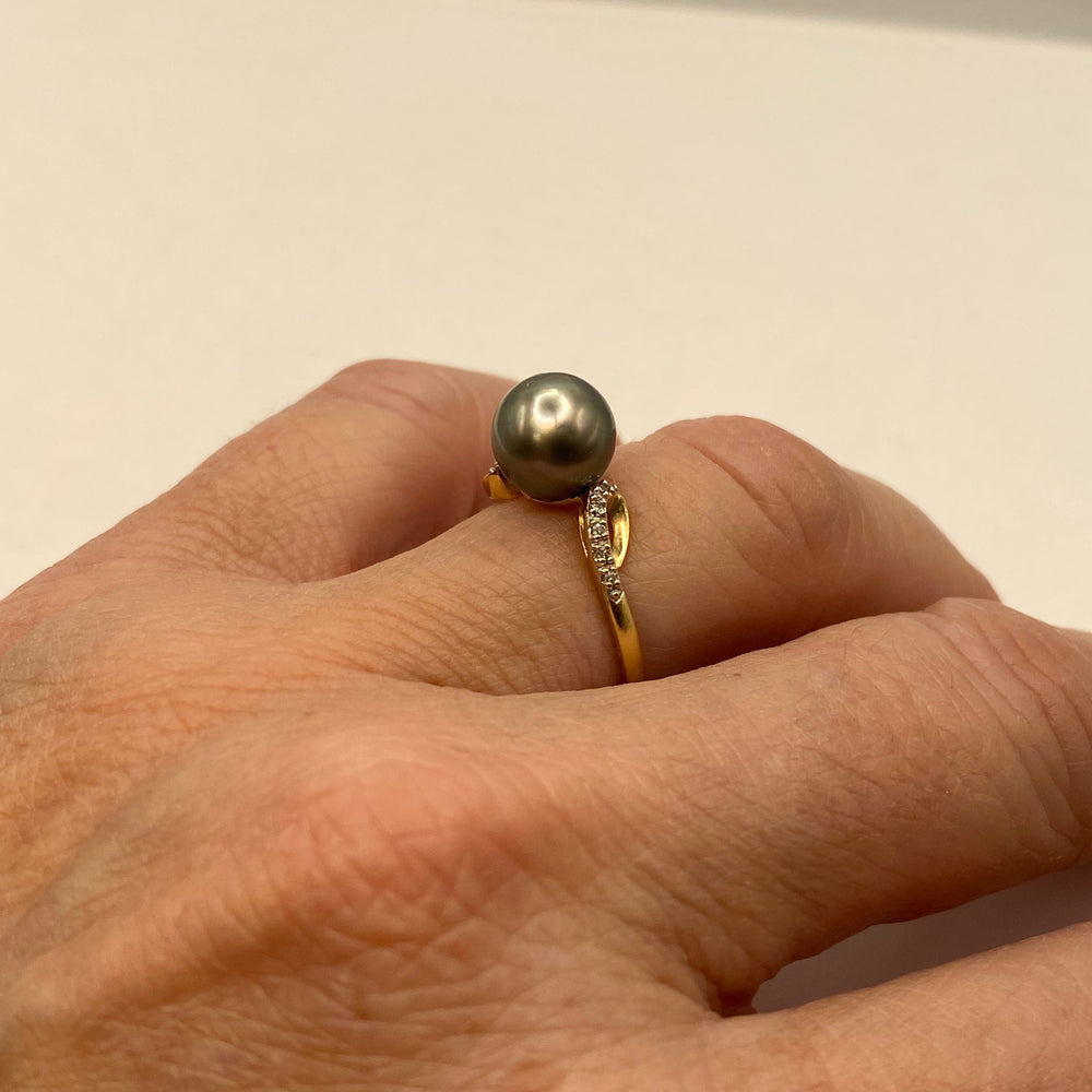 Bague en Or Jaune 18K - Taille 53 - 2.17g