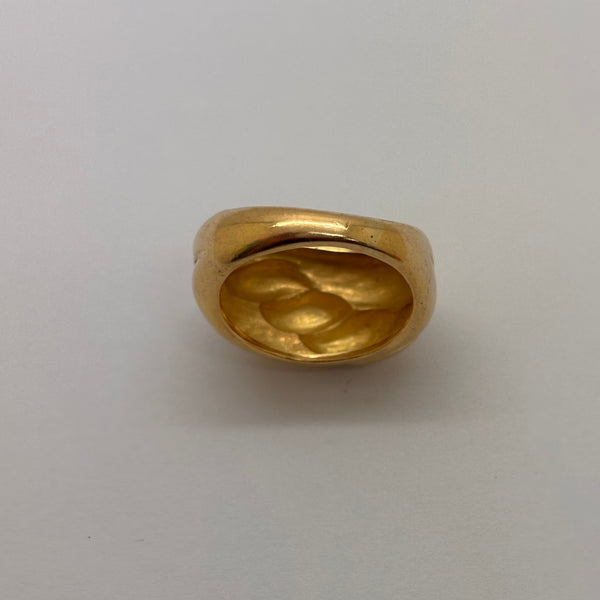 Chevalière en or jaune 18K Taille-49