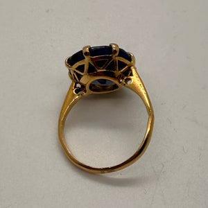 Bague en Or Jaune et Améthyste 18K -Taille 51