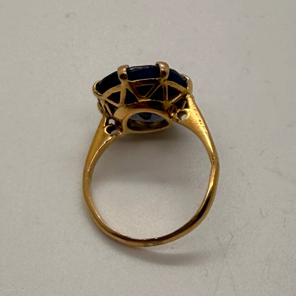 Bague en Or Jaune et Améthyste 18K -Taille 51