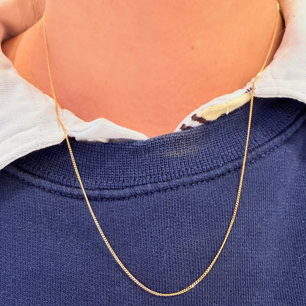 Collier Chaîne en Or Jaune 18k Maille Forçat
