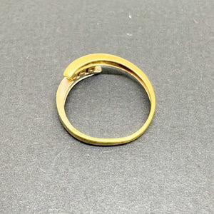 Bagues en Or jaune 18K - 3 Diamants - Taille 52 - 2.11g