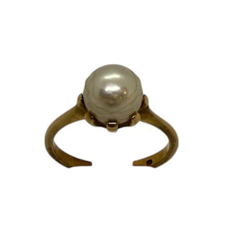 Bague Solitaire en Or Jaune 18K - Taille 53 - 3.95G