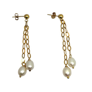 Boucles d'oreilles en or Jaune 18k Perle