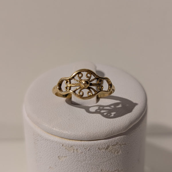 Bagues anciennes en or jaune 18 carats Taille-52