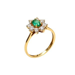 Bague Marguerite en Or Jaune 18k - 1.61 G