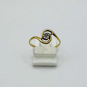 Solitaire en Or Jaune 18K taille-57