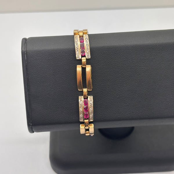 Bracelet gourmette en or jaune 18K 26.93 Grs