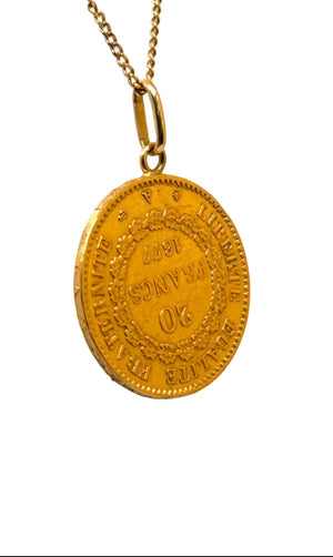 Pendentif Or Jaune Porte Pièce