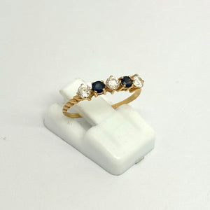 Bague Or Jaune 18 K avec Oxyde de Zirconium