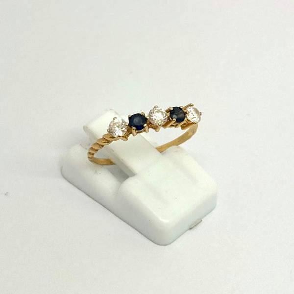 Bague Or Jaune 18 K avec Oxyde de Zirconium