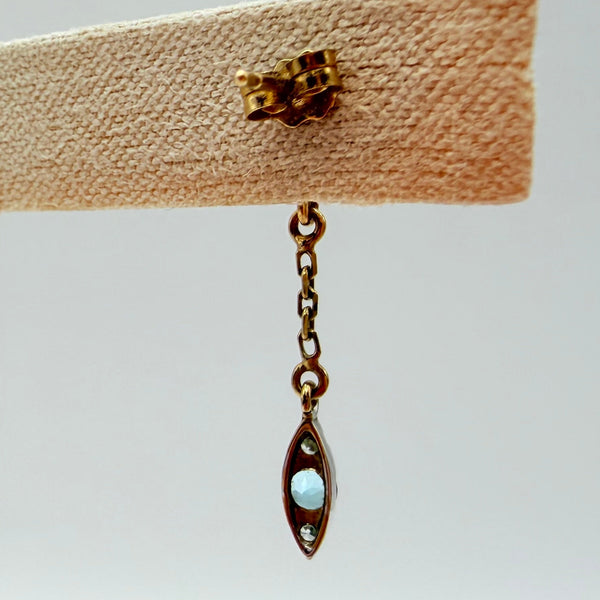 Boucles d'oreilles pendantes en or jaune 18k - 0.74 G