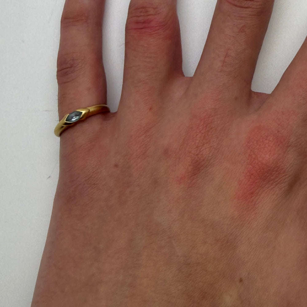 Bague Solitaire en Or Jaune 18K - Taille 55 - 1.81 Grs