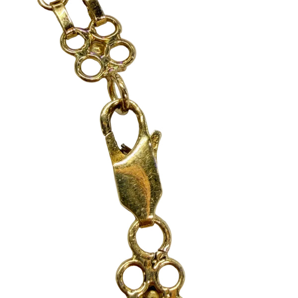Collier Ras du Cou Maille Fantaisie en Or Jaune 18k