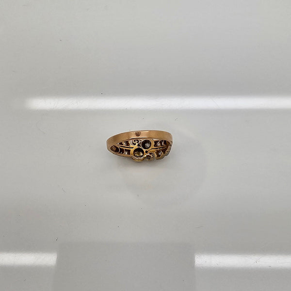 Bague ancienne en Or jaune 18K - Diamant- Taille 525 - 3.33G