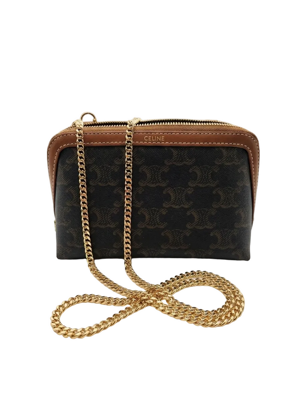 Pochette Celine Toile Triomphe et Agneau