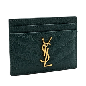 Porte-cartes YSL Cassandre vert bouteille - Com