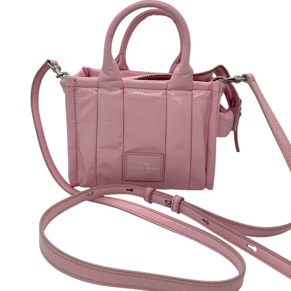 Sac à main Marc Jacobs The Shiny Crinkle Mini – Rose brillant