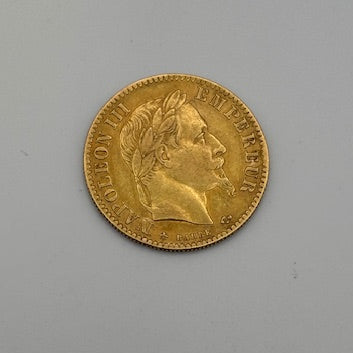 Pièce 10 Francs Napoléon 1867 en Or Jaune 18K
