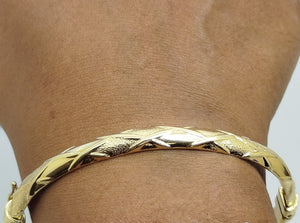 Bracelet Jonc en Or Jaune 18K 8.24 Grs