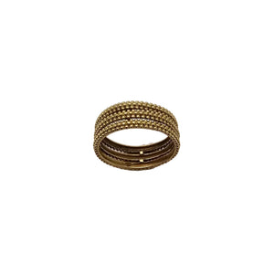Bague Multirang en Or Jaune 18K - T56 - 3.89 Grs