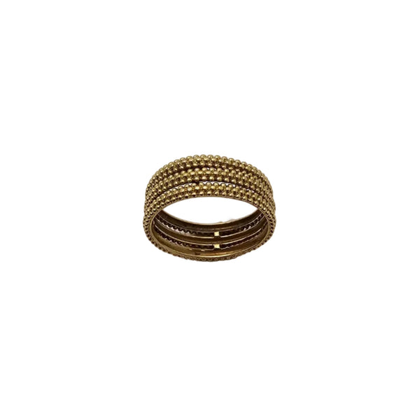 Bague Multirang en Or Jaune 18K - T56 - 3.89 Grs